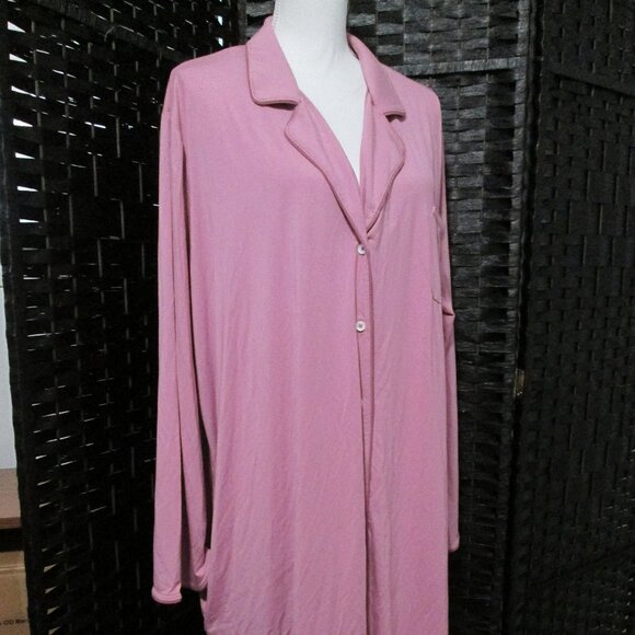 Macy's State of Day Women's Notch Collar Sleepshirt Mauve Orchid NWT XXL - Picture 5 of 7